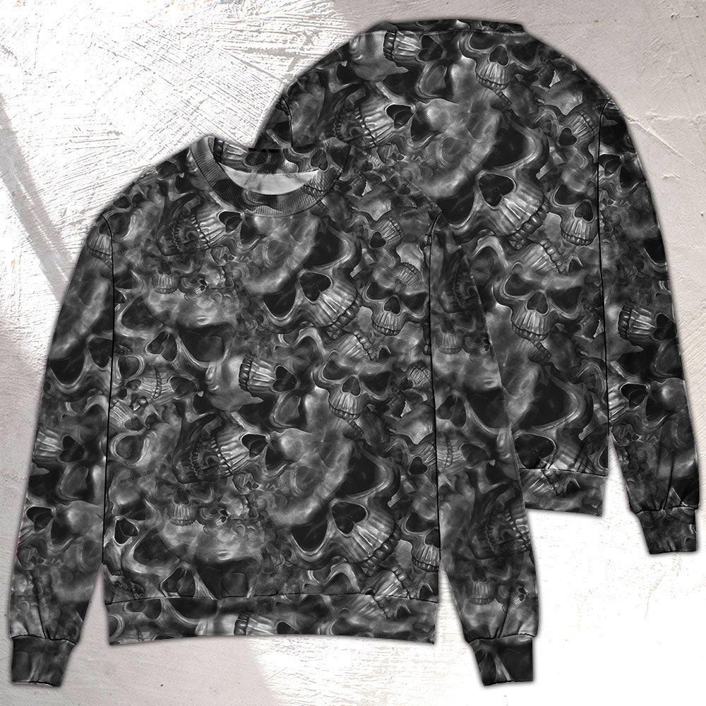 Skull Life Symbolic Art Style – Sweater - Ugly Christmas Sweater