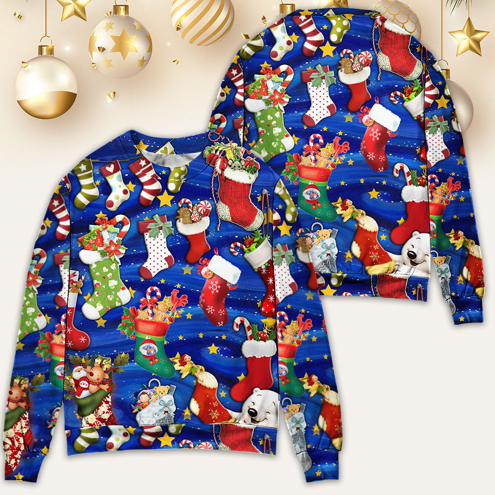 Christmas Socks Tree Seasons Of Joy – Sweater - Ugly Christmas Sweater