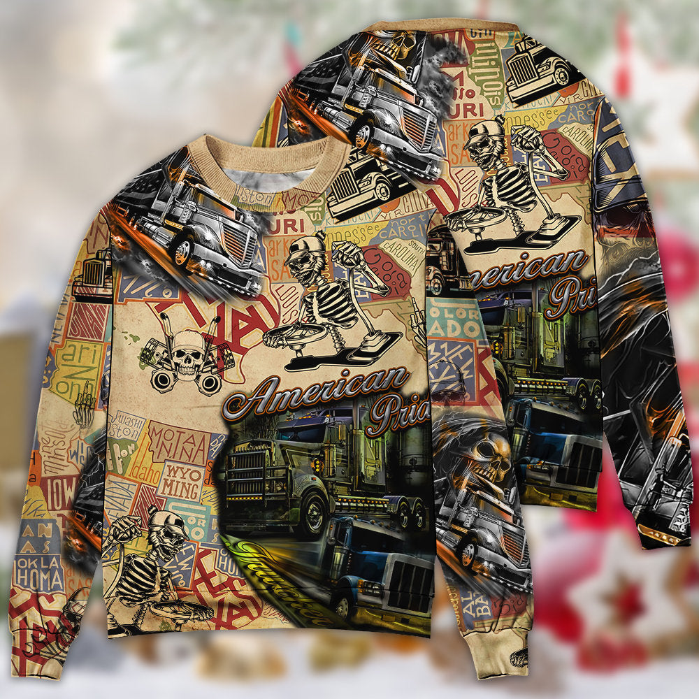 Christmas Retro Dear Santa Truck Style – Sweater - Ugly Christmas Sweater