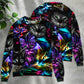 Funny Cat Neon Light Colorful Art – Sweater - Ugly Christmas Sweater