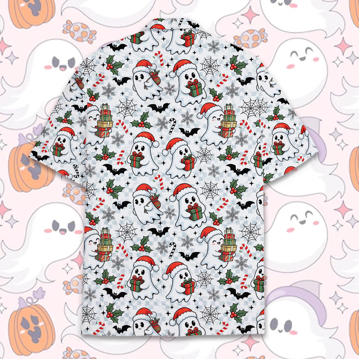 Creepy Christmas Santa Ghost Spooky Holiday – Hawaiian Shirt