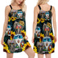 Hippie Van Beach Summer Love – Women's Summer Sleeveless V-Neck Camisole Dress