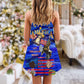 Christmas Freedom Reign Holiday – Women's Summer Sleeveless V-Neck Camisole Dress