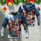 Christmas Santa Motorbike Instead Of Reindeer - Hoodie