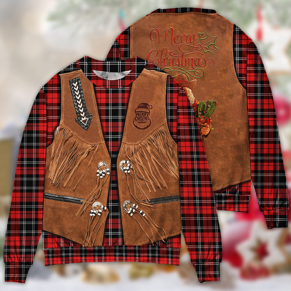 Santa Cowboy Christmas Vintage Style – Sweater - Ugly Christmas Sweater