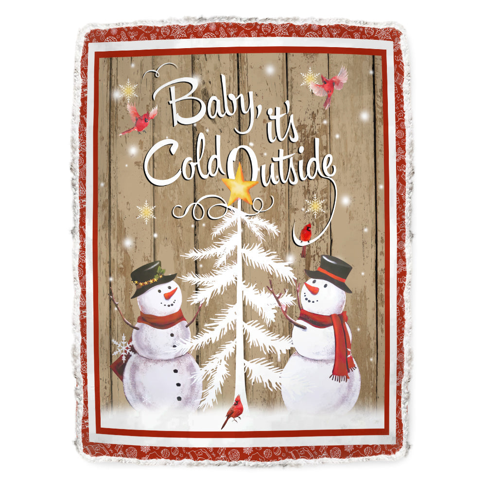 Cardinal Snowman Christmas 50 x 60 Inch Flannel Blanket For Living Room And Bedroom Styling