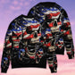 Skull Love America Forever Style – Sweater - Ugly Christmas Sweater