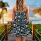 Skull Hot In Here Funny Quote – Women's Summer Sleeveless V-Neck Camisole Dress
