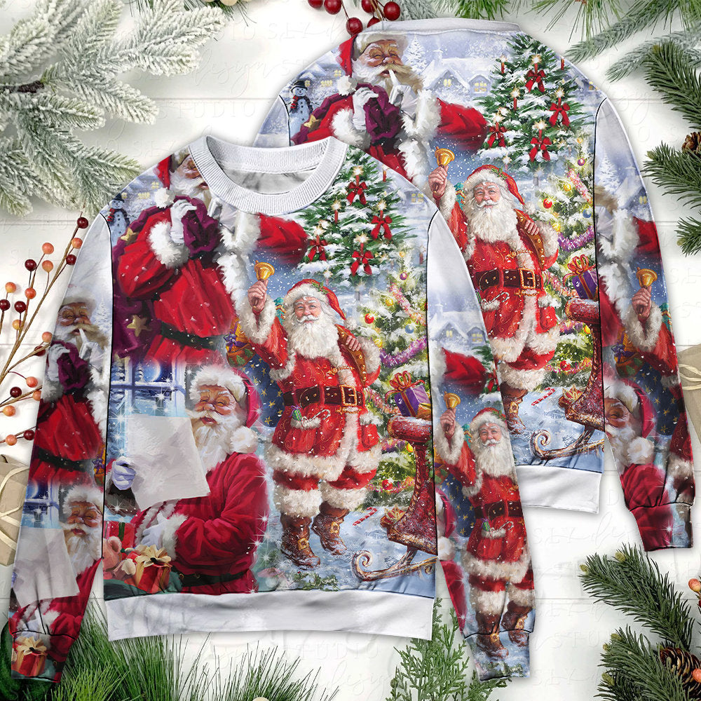 Christmas Santa Is Coming To Town – Sweater - Ugly Christmas Sweater