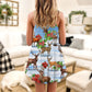 Deer Snow Art Merry Christmas – Women's Summer Sleeveless V-Neck Camisole Dress