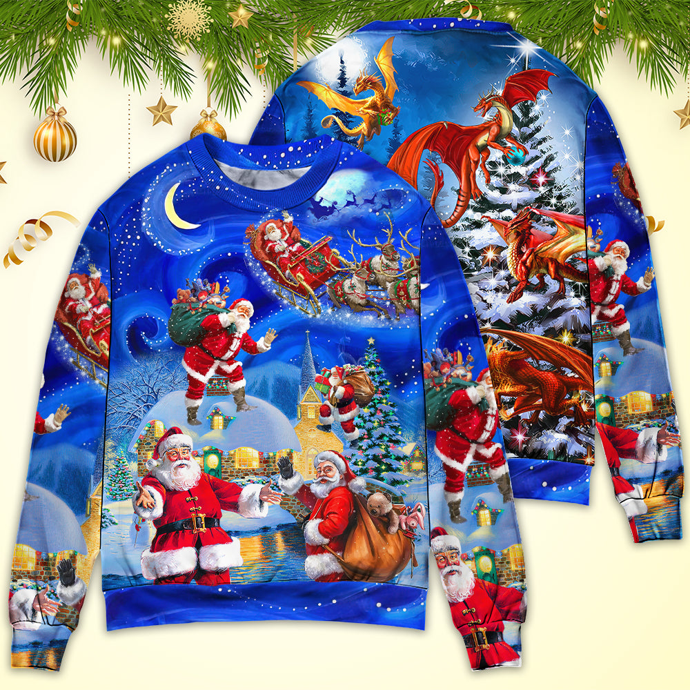 Christmas Santa In Town Magic Night – Sweater - Ugly Christmas Sweater