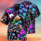 Hippie Mushroom Colorful Neon Psychedelic - Hawaiian Shirt