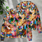 Colorful Cat Art Lover Mixer – Sweater - Ugly Christmas Sweater