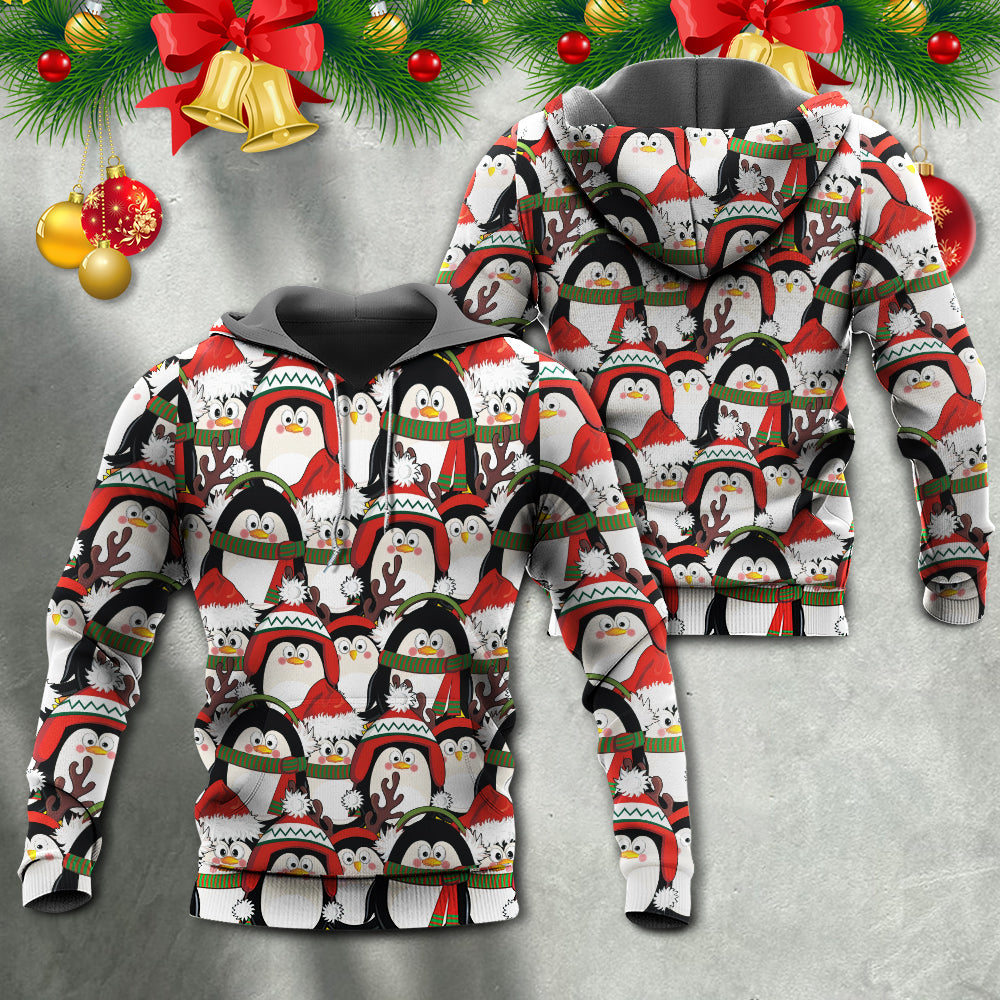 Christmas Penguin Cute Holiday Style - Hoodie
