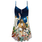 Christmas Jesus Miracle Night – Women's Summer Sleeveless V-Neck Camisole Dress