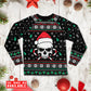 Christmas Skull Wearing Santa Claus Hat And Sweat Candy - Pajamas Long Sleeve - Owls Matrix LTD