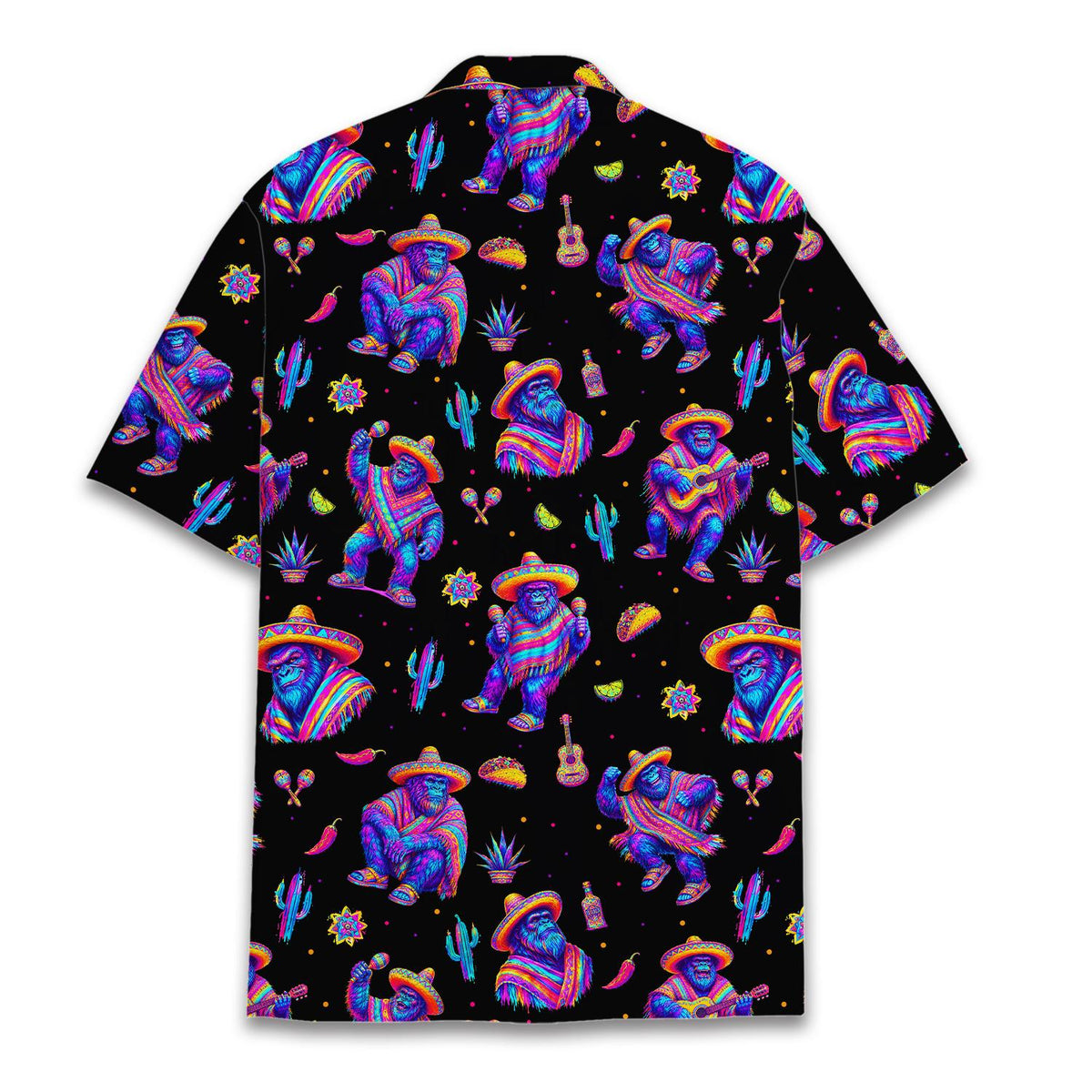 Bigfoot Sombrero Neon Mariachi Poncho – Hawaiian Shirt