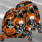Halloween Skeleton Pumpkin Art – Sweater - Ugly Christmas Sweater