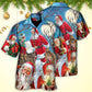 Funny Santa Elf Christmas Blue Sky Art – Hawaiian Shirt