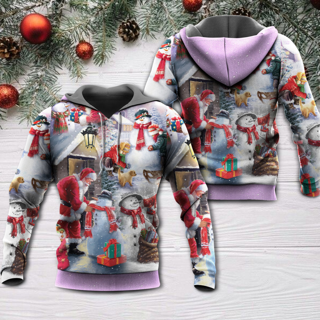 Christmas Santa Snowman Gift Style - 3D Hoodie