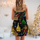 Christmas Wine Rum Neon Party – Women's Summer Sleeveless V-Neck Camisole Dress