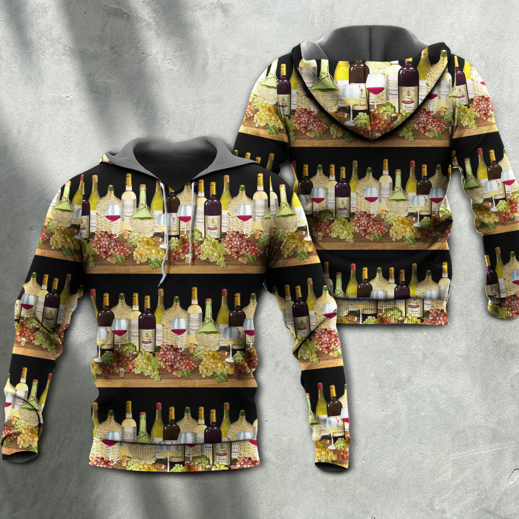 Wine Tasting Border Stripe Style - Hoodie