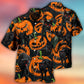 Halloween Black Cat Pumpkin Tropical Scare – Hawaiian Shirt