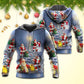 Christmas Santa Love Light Xmas Tree - Hoodie