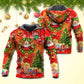 Santa Tree Lights Christmas - 3D Hoodie