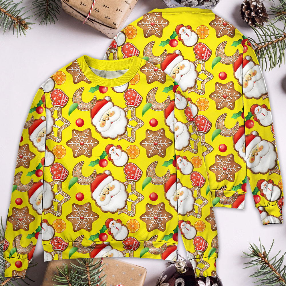 Christmas Santa Snowman Gingerbread Sweets – Sweater - Ugly Christmas Sweater