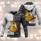 Bass Guitar Musician Black White Style - 3D Hoodie
