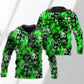 Skull Green Flame Art - 3D Hoodie