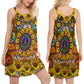 Hippie Sunflowers Love Sunshine – Women's Summer Sleeveless V-Neck Camisole Dress