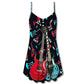 Guitar All I Need Is Music – Women's Summer Sleeveless V-Neck Camisole Dress