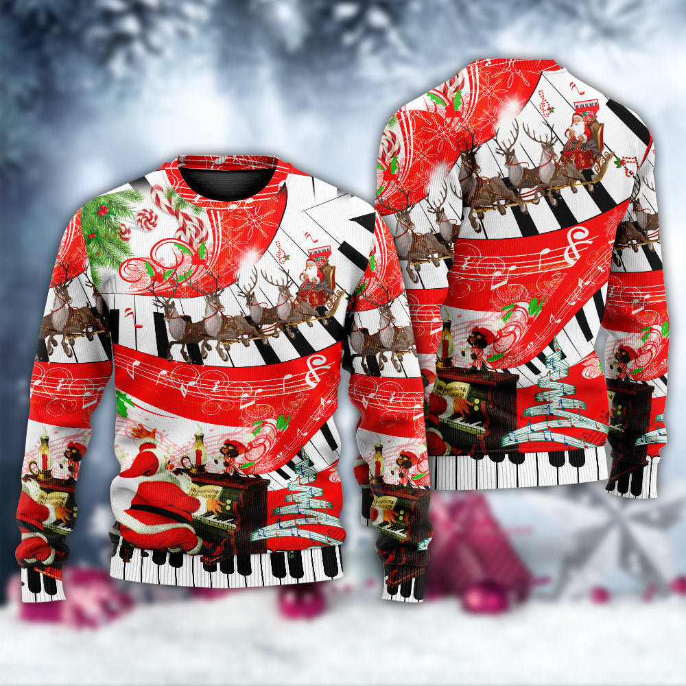 Christmas Love Music Happy Life – Sweater - Ugly Christmas Sweater
