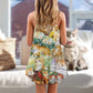 Yellow Kitty Lover Art – Women's Summer Sleeveless V-Neck Camisole Dress
