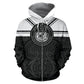 Hawaii Coat Of Arms Black White Art - 3D Hoodie