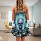 Skull Love Is Life – Women's Summer Sleeveless V-Neck Camisole Dress