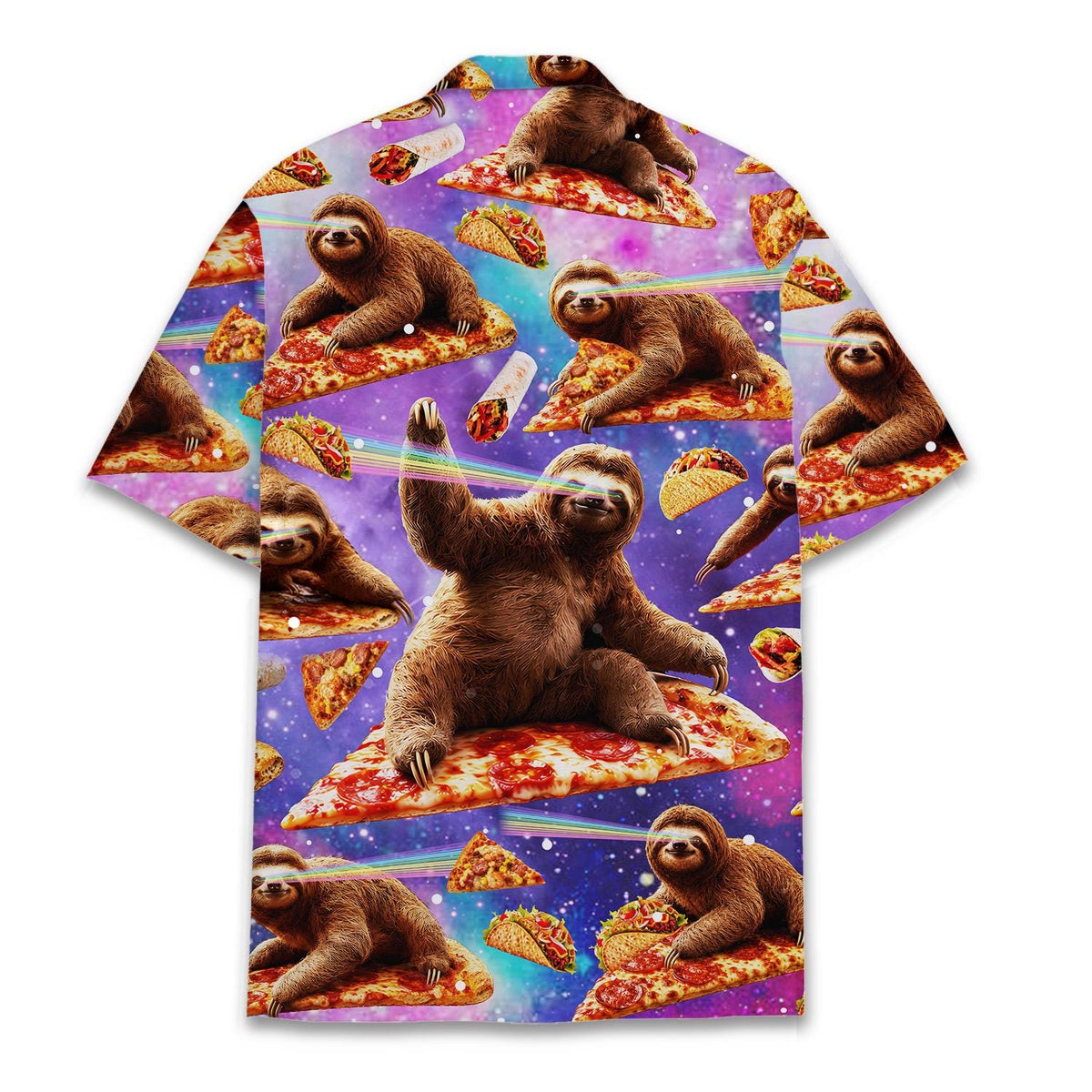 Funny Sloth Pizza Space Galaxy Taco – Hawaiian Shirt