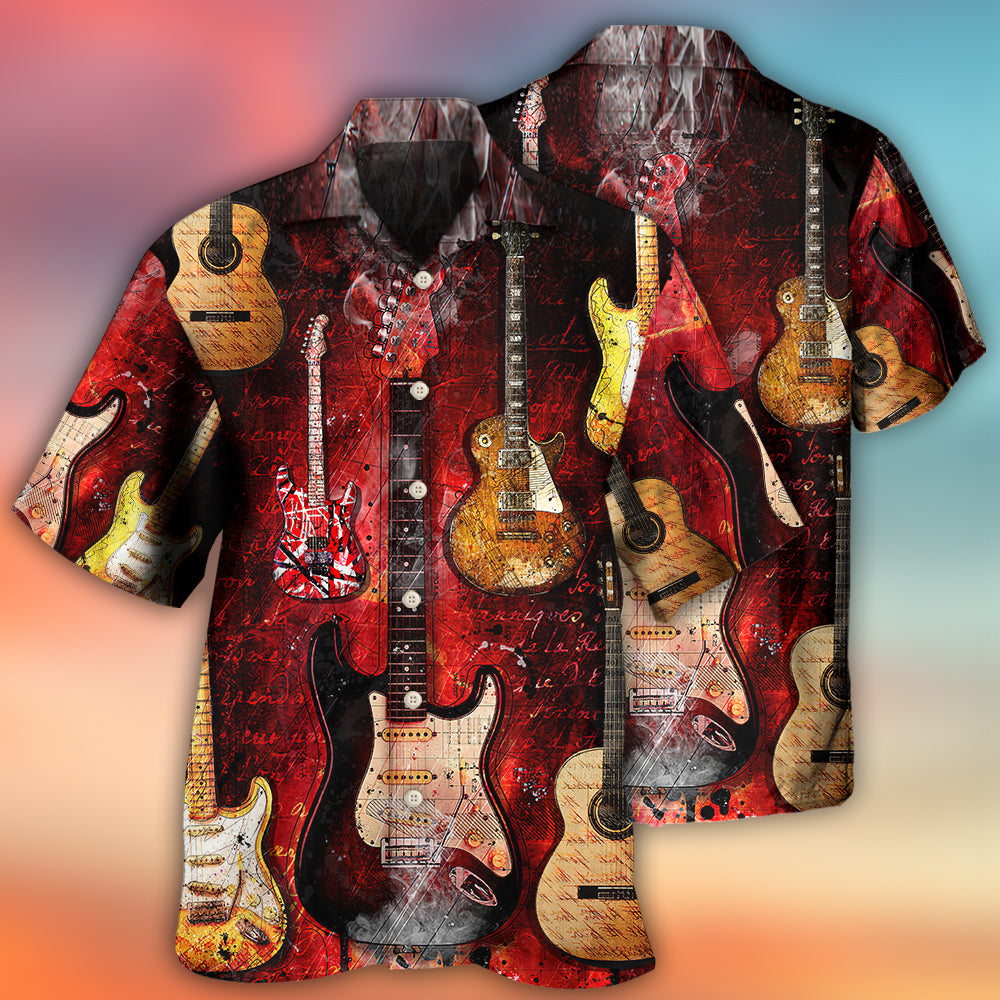 Abstract Guitar Halloween Music Art – Hawaiian Shirt