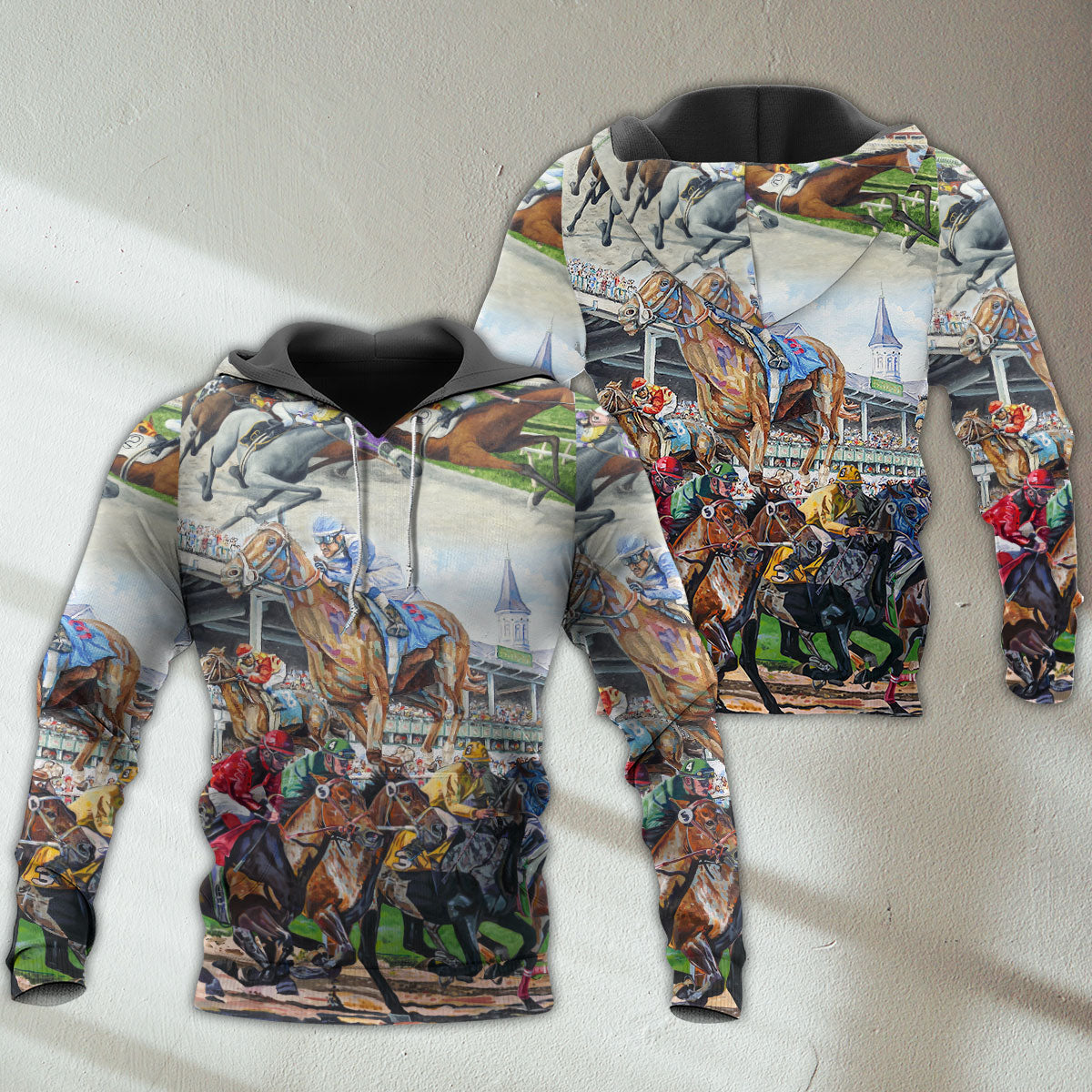 Horse Racing Be Strong Be Brave - 3D Hoodie