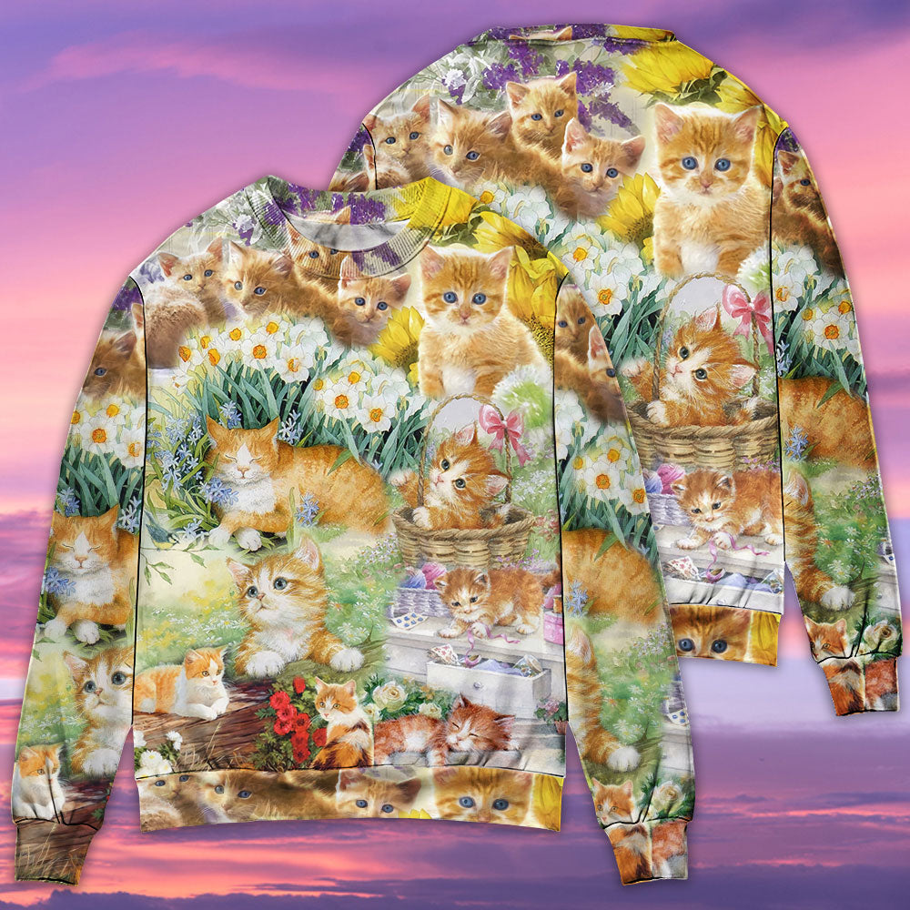 Cute Kitty Lover Art Style – Sweater - Ugly Christmas Sweater