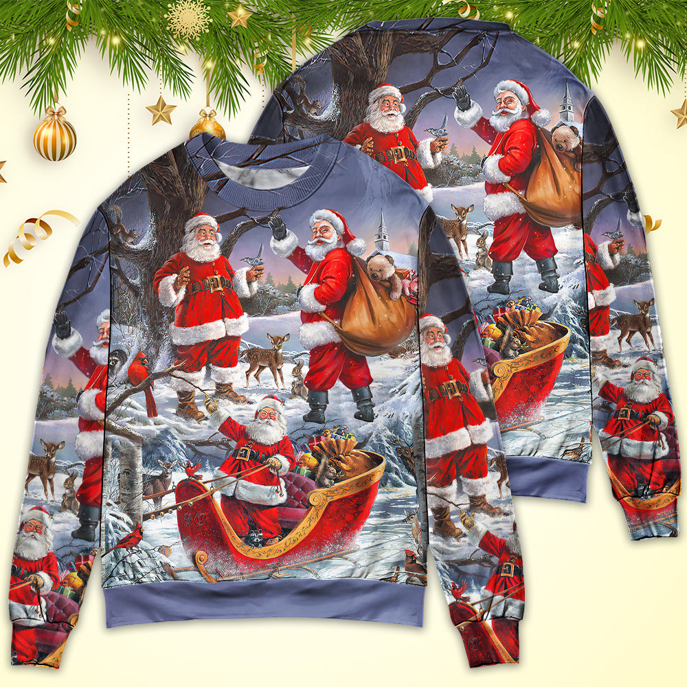 Christmas Funny Santa Happy Xmas Is Coming – Sweater - Ugly Christmas Sweater