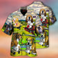 Golf Dog Driving Golf Cart Art – Hawaiian Shirt