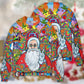 Hippie Santa Colorful Art Style – Sweater - Ugly Christmas Sweater