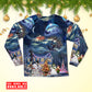 Christmas Santa Claus Family In Love Light Art Style - Pajamas Long Sleeve - Owls Matrix LTD