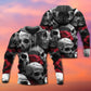 Skull Death Love Rose Art – 3D Hoodie