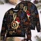 Christmas Guitar Happiness Santa Hat – Sweater - Ugly Christmas Sweater