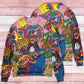 Hippie Rock Music Colorful Art – Sweater - Ugly Christmas Sweater