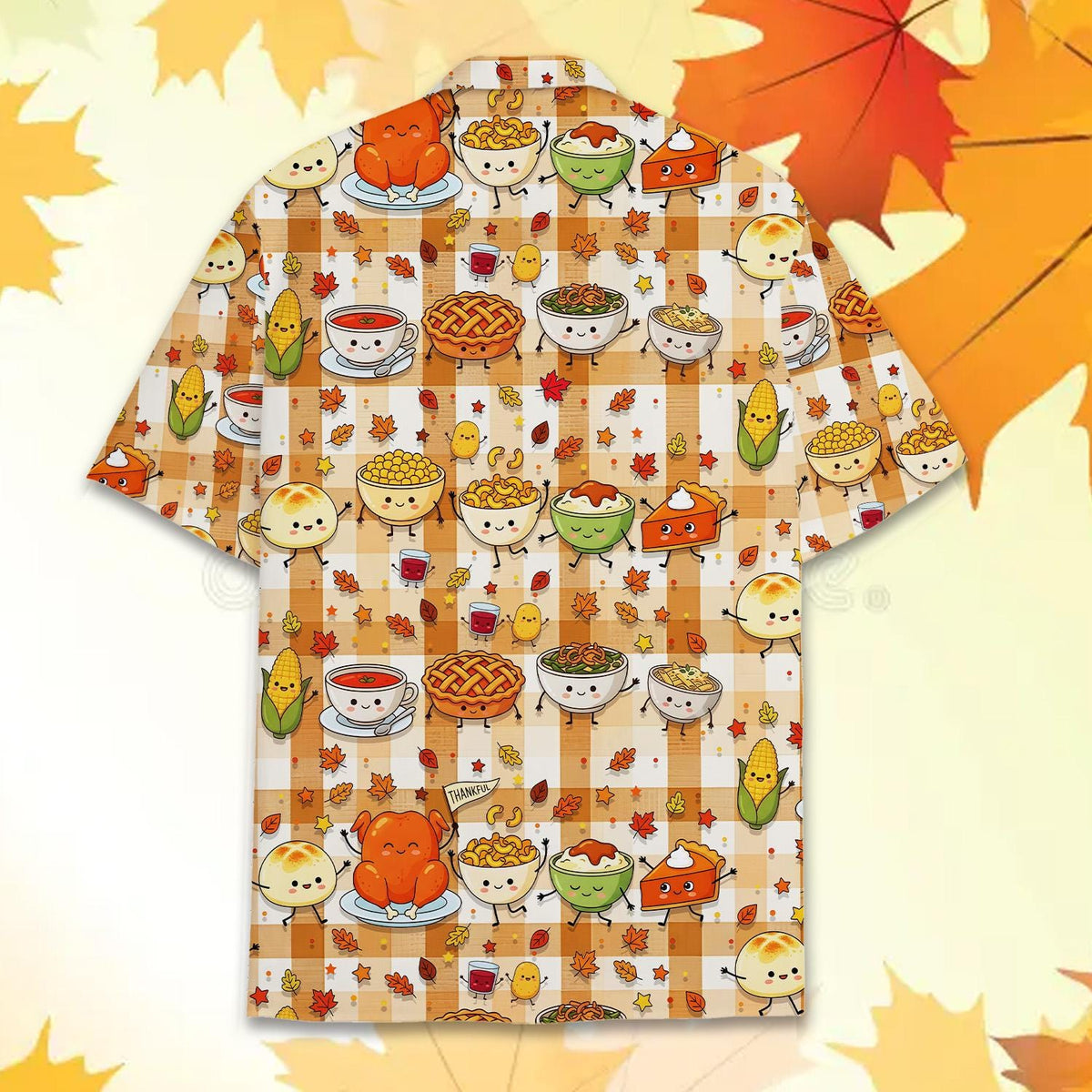 Thanksgiving Turkey Pumpkin Pie Fall Plaid – Hawaiian Shirt